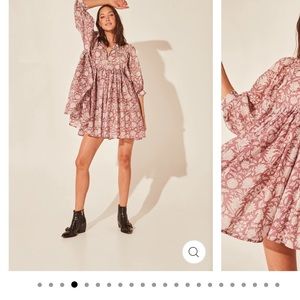 Daughters of India Kyra Mini Dress in the color Musk